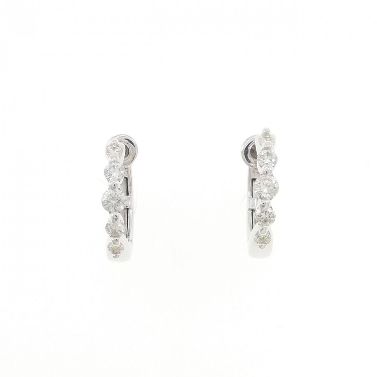 K18WG ダイヤモンド ピアス 0.30CT