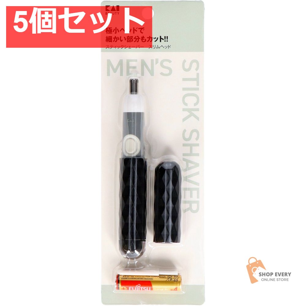 貝印 プレミアムディスポ スティックシェーバー スリムヘッド 5個セット まとめ売り
