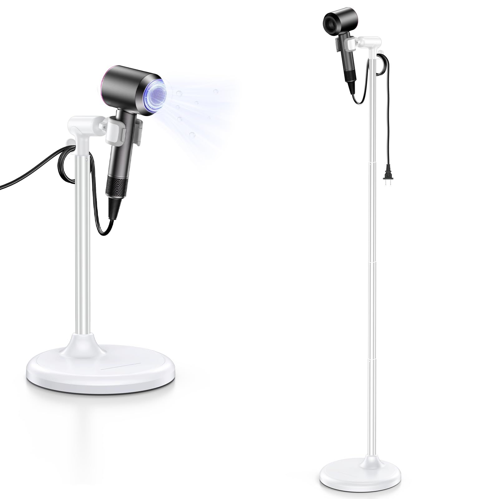 ★新品★ドライヤーホルダー【卓上・床置きの2WAY】ドライヤースタンド 4段階高さ調節 クリップ360°回転 ハンズフリードライヤー 伸縮式 ドライヤー 収納 高安定性 倒れ防止 ドライヤー置き 両手解放 ながらドライヤー ペット 子供 美容 699c6059 6,723円