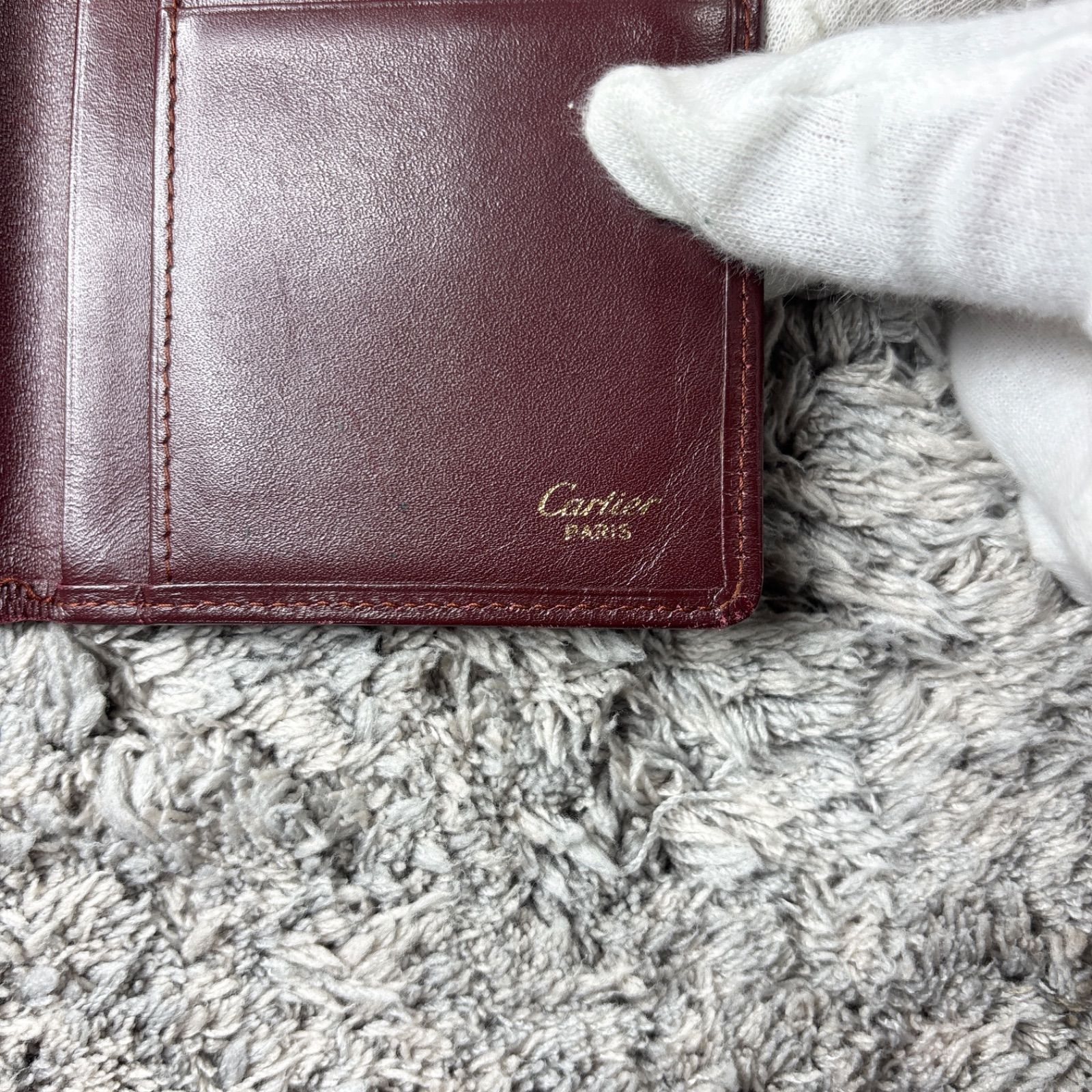 Cartier カルティエ 長財布 札入れ マストライン ボルドー 金具 - メルカリ