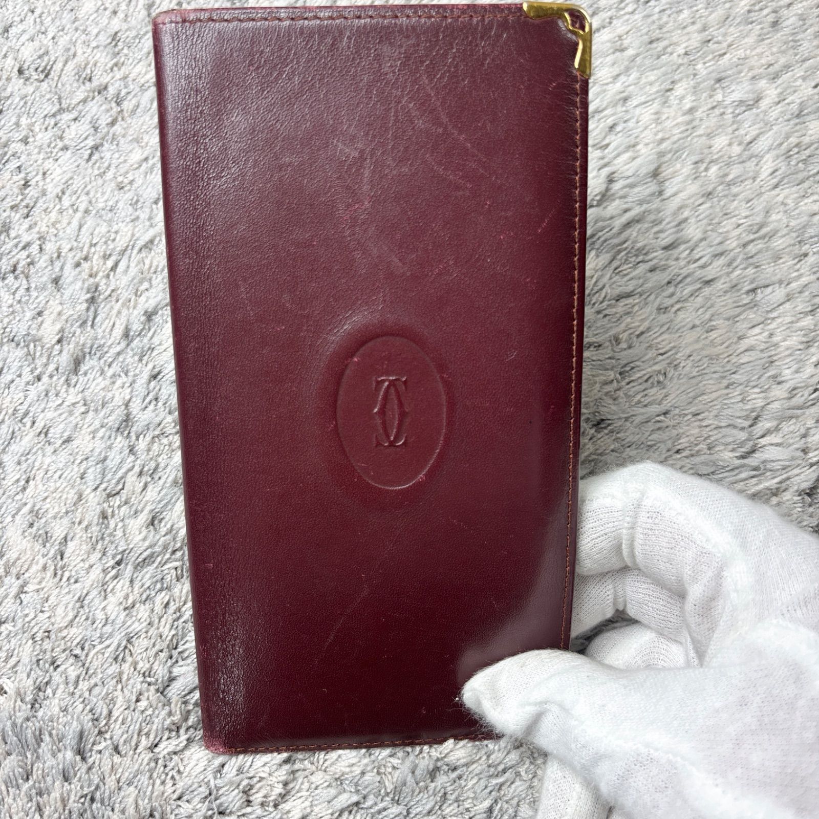 Cartier カルティエ 長財布 札入れ マストライン ボルドー 金具 - メルカリ
