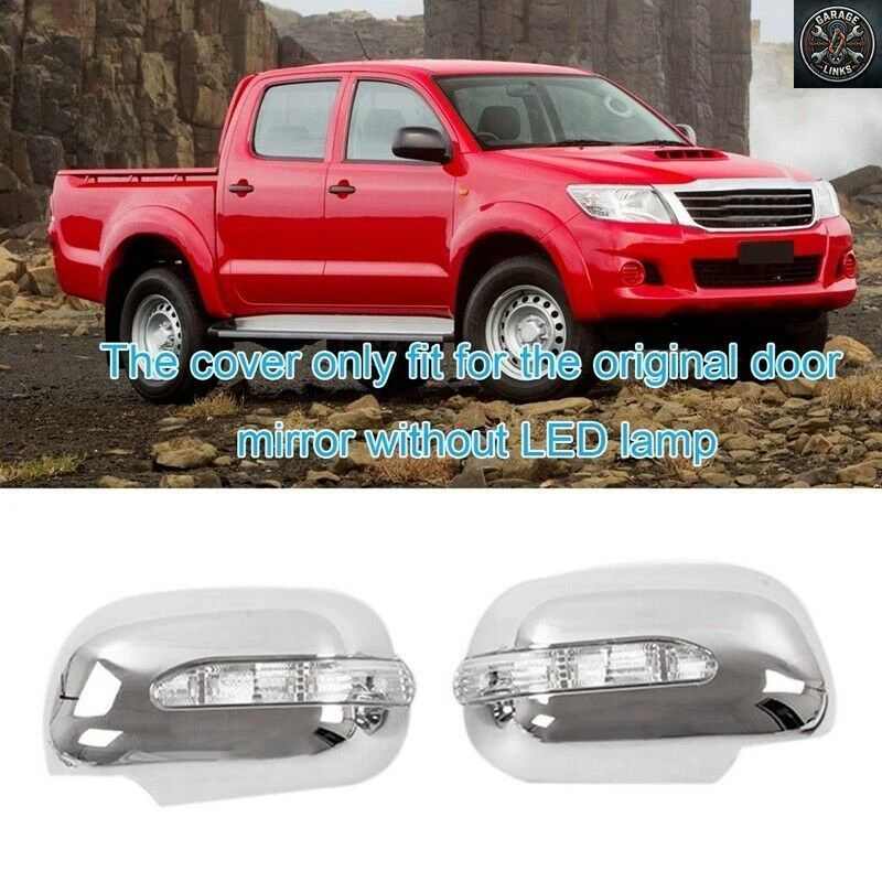 トヨタ ハイラックス ヴィーゴ 2006-2014 用 LED バックミラーカバー、ライト付きサイドミラー、ウインカー付き