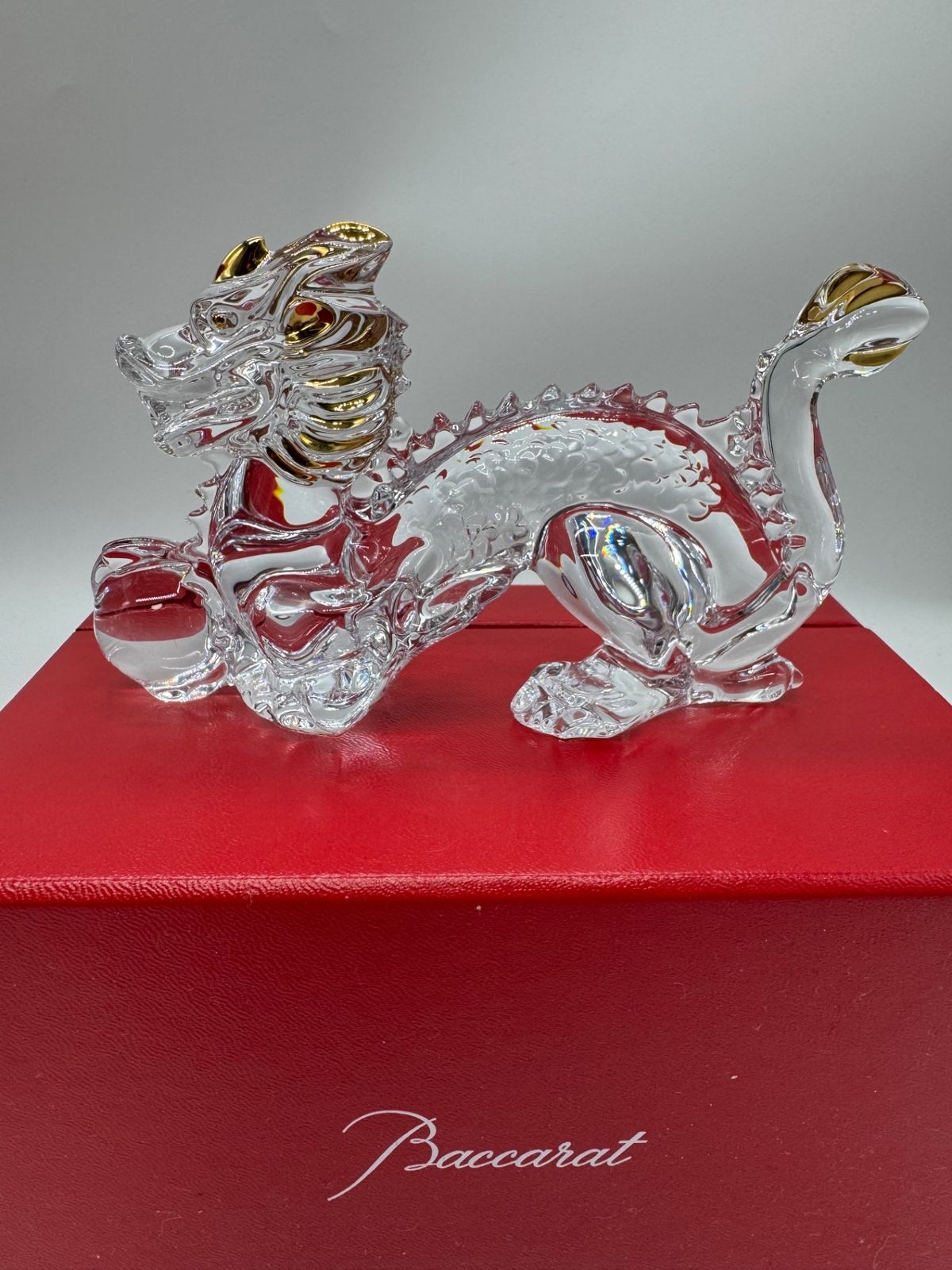 未使用】 Baccarat バカラ 十二支 辰 龍 ドラゴン クリスタル 置物