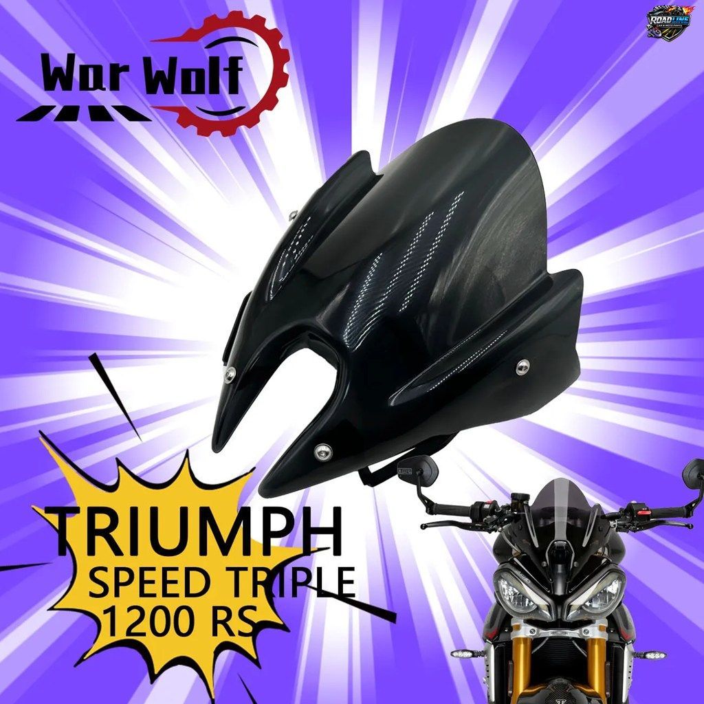 新型トライアンフ スピードトリプル 1200 RS 2021-2024用モーターサイクルアクセサリー ウインドシールド ウインドスクリーン デフレクター