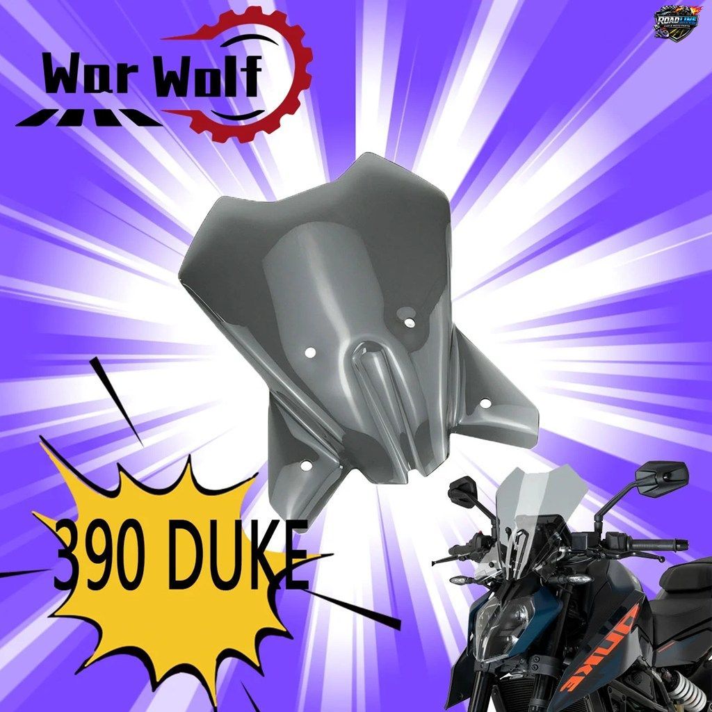 新型DUKE390 390DUKE 2024 2025+用 オートバイヘッドライトプロテクタースクリーン保護カバーガードヘッドランプシールドロングウインドシ