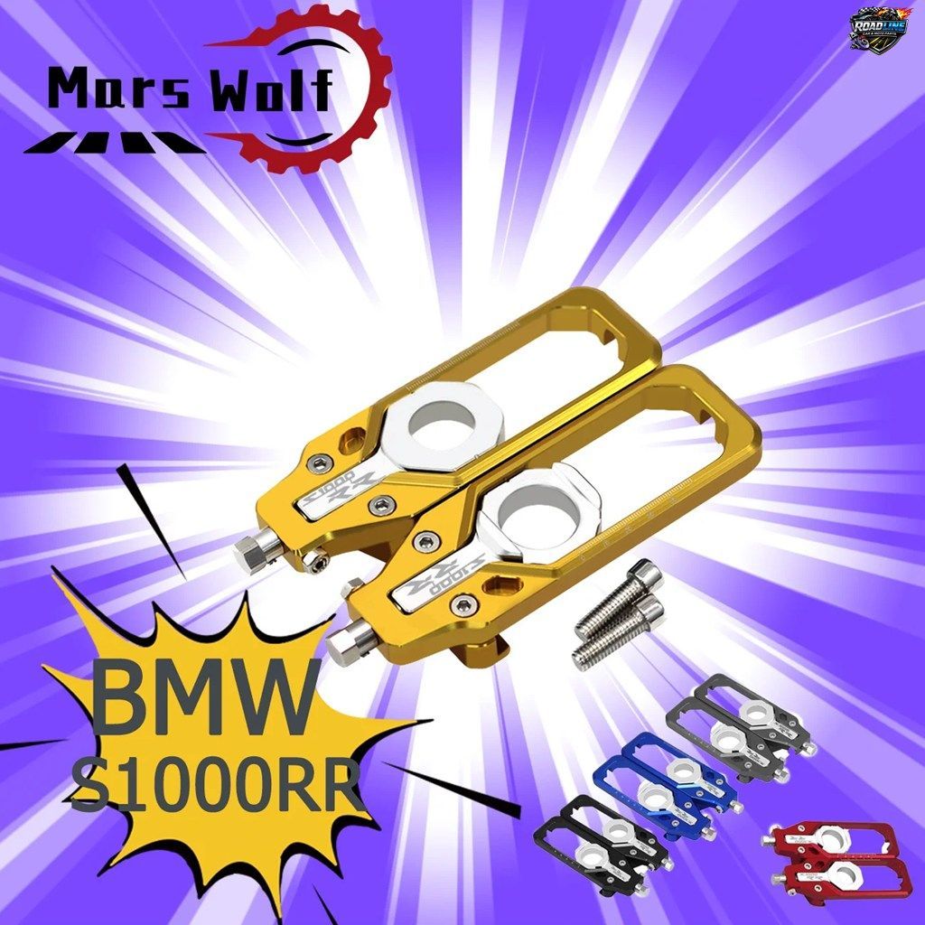 BMW S1000RR S1000R HP4 S1000R 2014-2018 S1000RR 2009-2018 用オートバイ CNC アルミニウム アジャスター チェーン スプール テンショナ