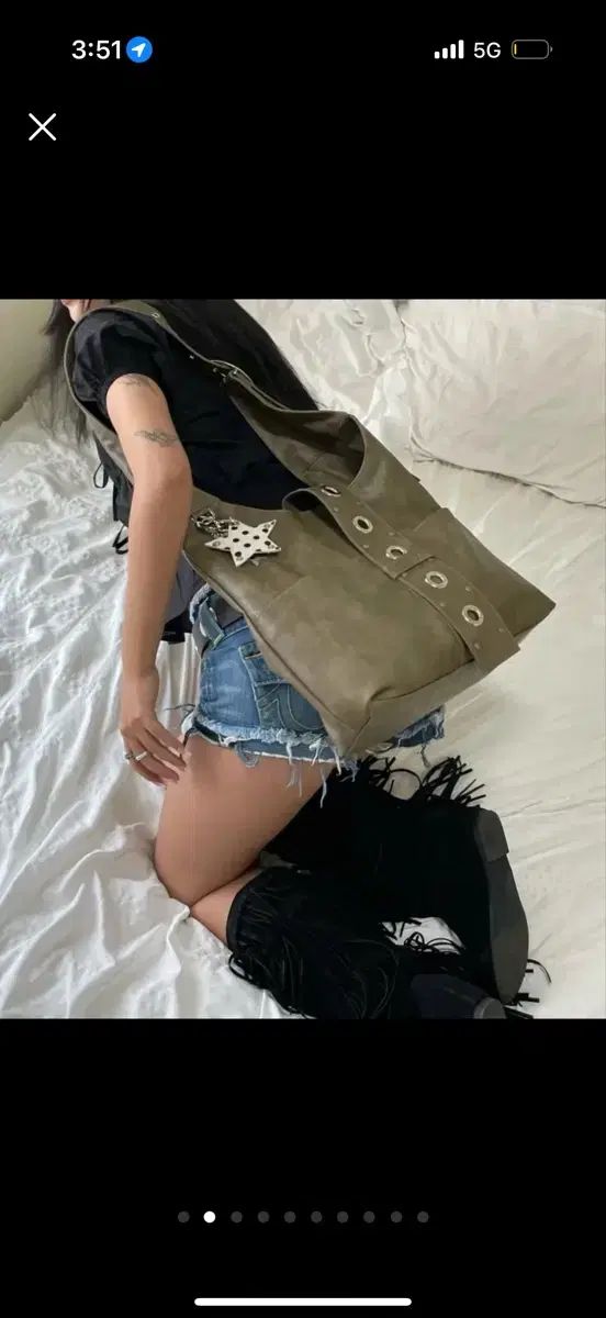 ヒエタ 麻チュールバッグ 出品