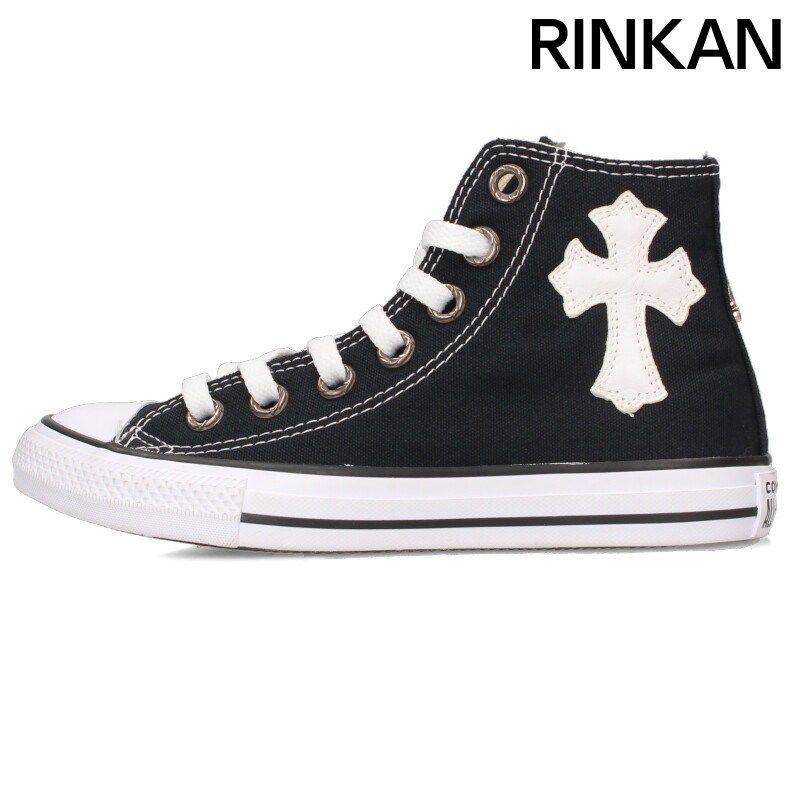 クロムハーツ ×コンバース CONVERSE CH CONVERSE CANVAS シルバー装飾キャンバスハイカットスニーカー メンズ 25cm クロムハーツ ×コンバース CONVERSE CH CONVERSE CANVAS ダガー装飾