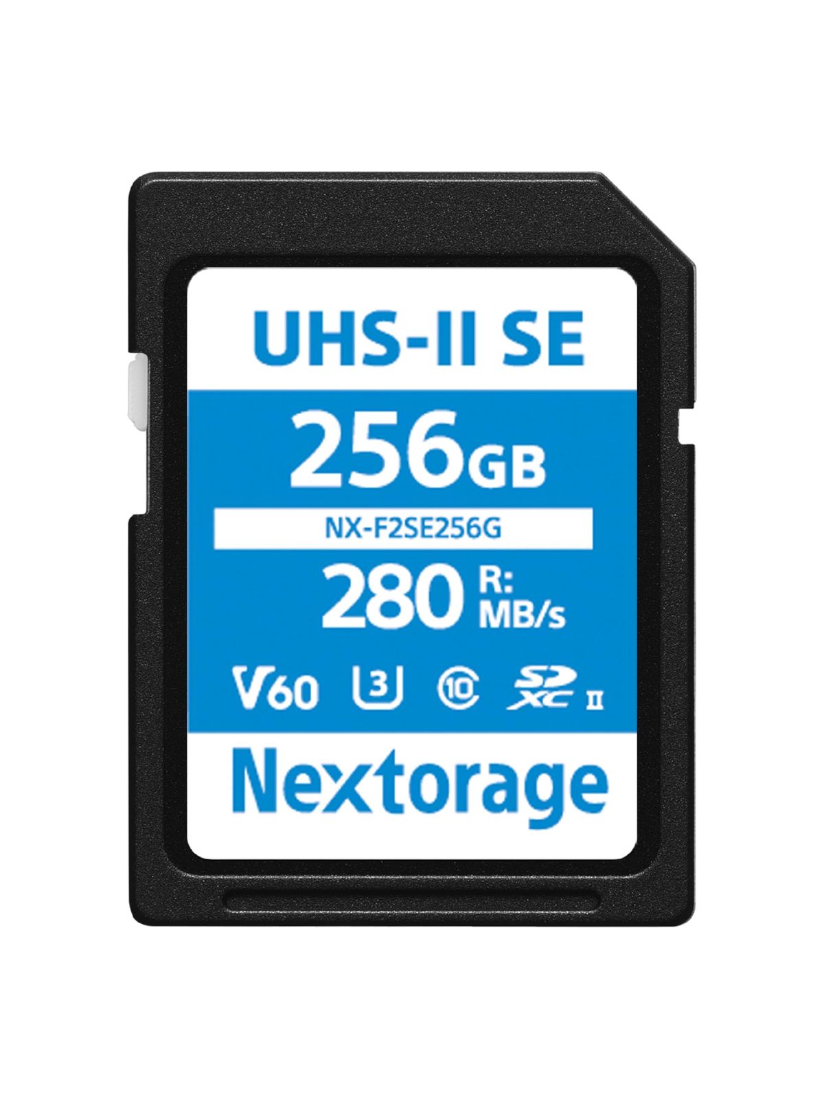 Nextorage 日本メーカー UHS-II V60 256GB SDXC SDカード 最大読出し速度280MB/s 最大書込み速度170MB/s 4K録画 NX-F2SE256G ネクストレージ メモリカード [256GB]