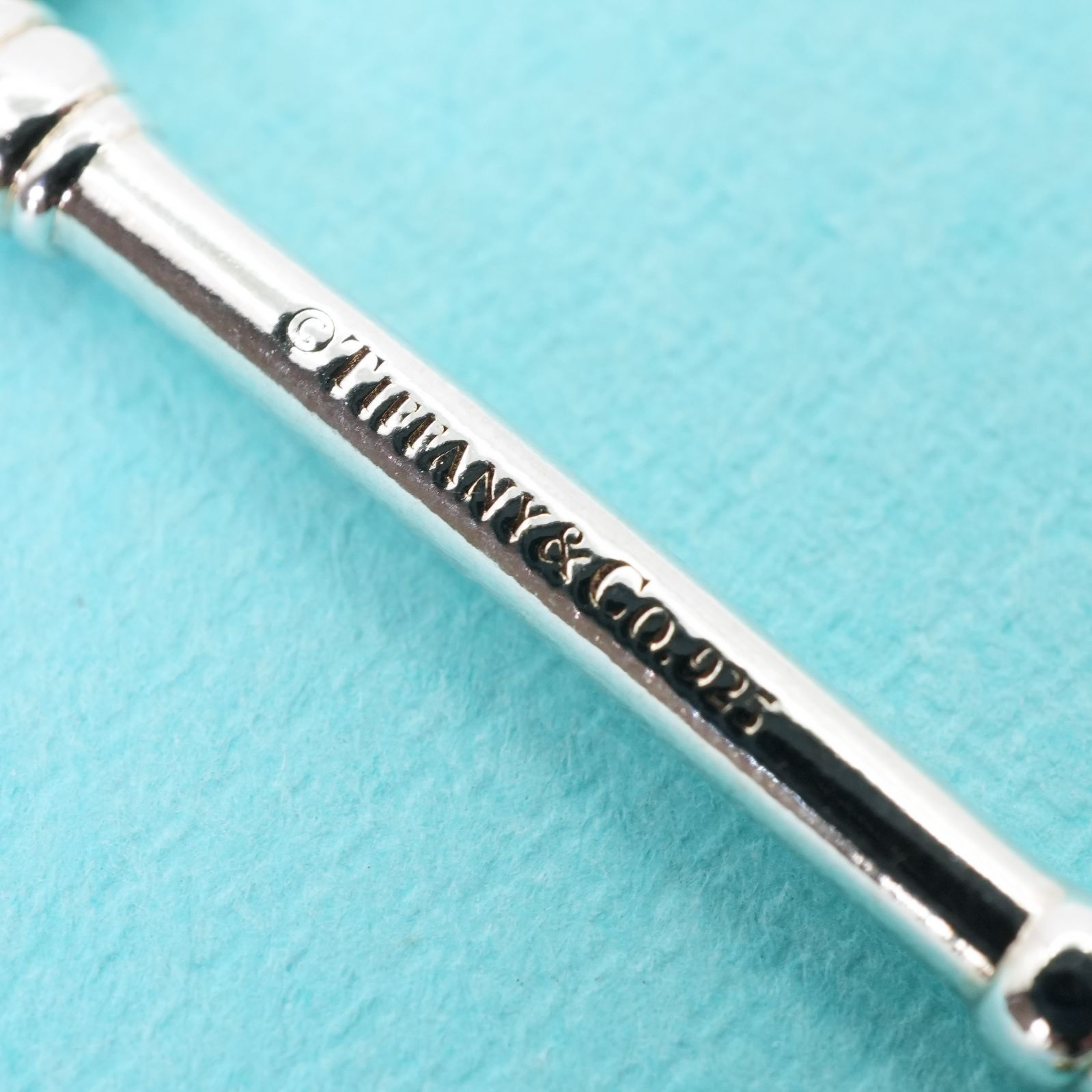 極美品 ティファニー トレフォイルキー クローバー ネックレストップ25