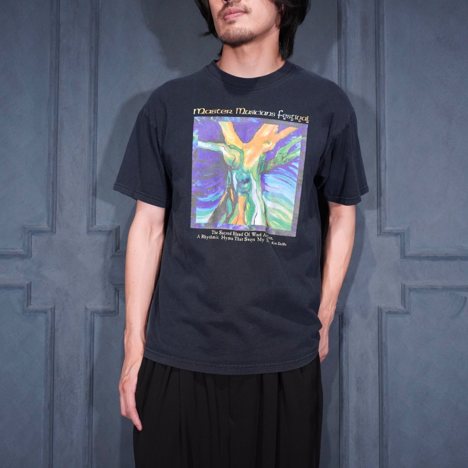 00's USA VINTAGE GILDAN URTRA COTTON MASTER MUSICIAN FESTIVAL ART PRINT DESIGN T SHIRT/00年代アメリカ古着アートプリントデザインTシャツ