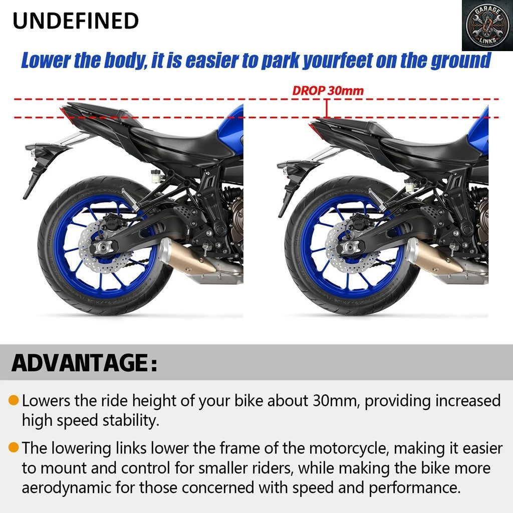 ヤマハ MT07 FZ07 XSR700 2014-2022 YZF R7 用ローダウンリンクキット