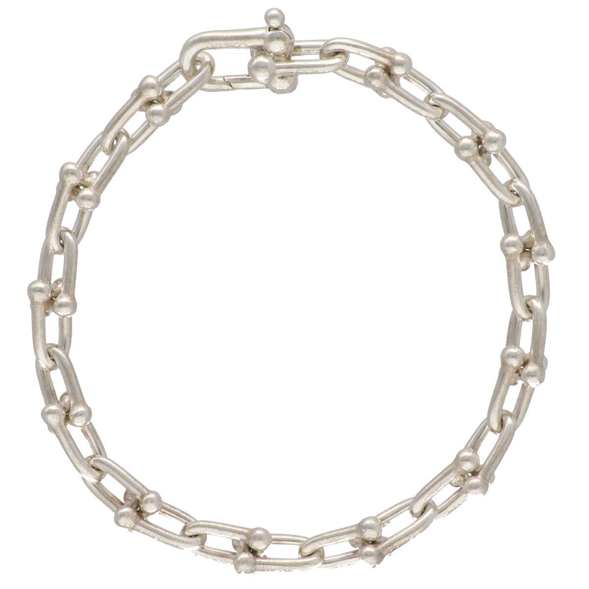 【中古】 Tiffany ＆ Co. ティファニー ハードウェア スモール リンク ブレスレット 60153085 シルバー SV925 Lサイズ 26019318DS