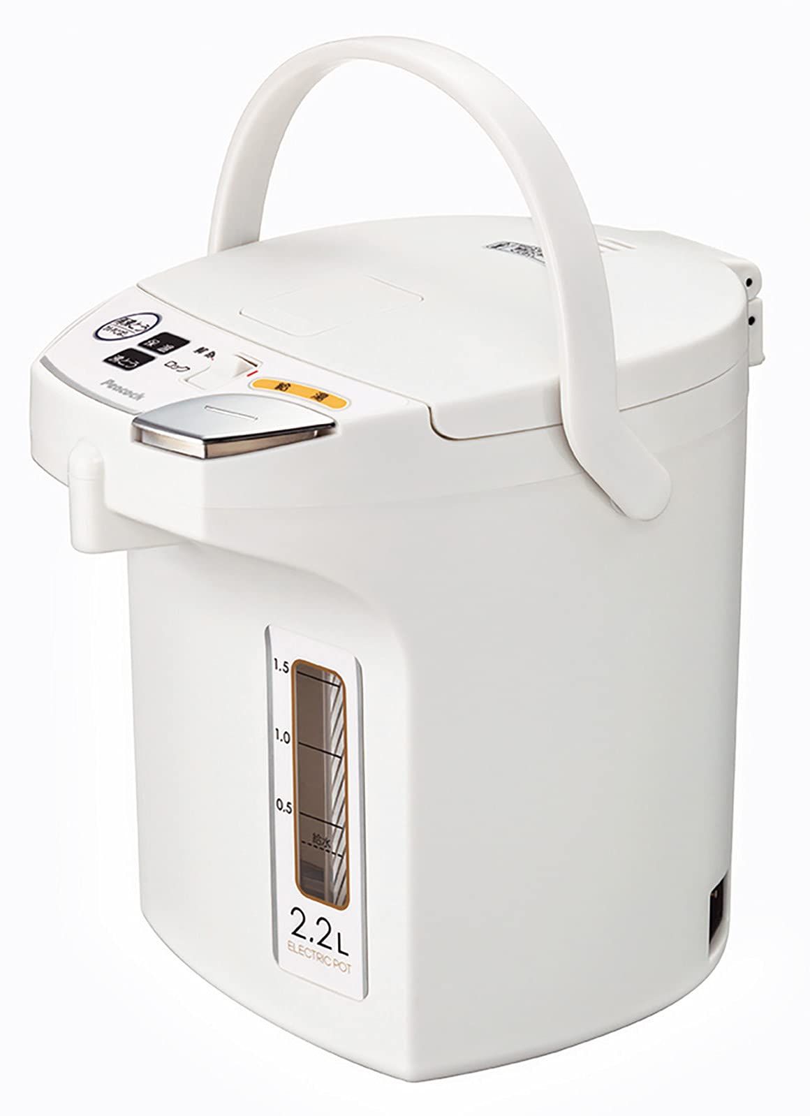 ピーコック 電気ポット 2.2L 保温機能 カルキとばし機能 ステンレス内容器 湯沸かしポット 空だき防止 電動給湯式 保温ポット 2.2リットル ホワイト WMJ-22 Wyu b36bf6df