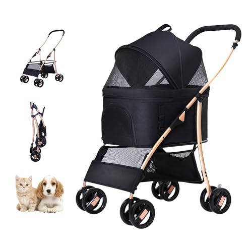 ★新品★Comhome ペットカート 小型犬・中型犬用カート ペットバギー 分離型 キャリー分離可能 老犬補助介護 前輪360°回転可能 折りたたみ式 軽量コンパクト 組み立て簡単 ペット外出用 便利外出 耐荷重20KG 3cc132bf