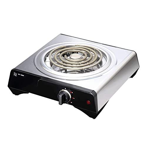 【新品】ROOMMATE [SURE] 石崎電機製作所 クッキングヒーター SK-1200V 高火力 1200W シーズヒーター採用 卓上 1口タイプ 小型 シルバー SK1200V 4段階火力調節 ステンレスボディ 簡単操作 安全・清潔 省 1cbf9a31
