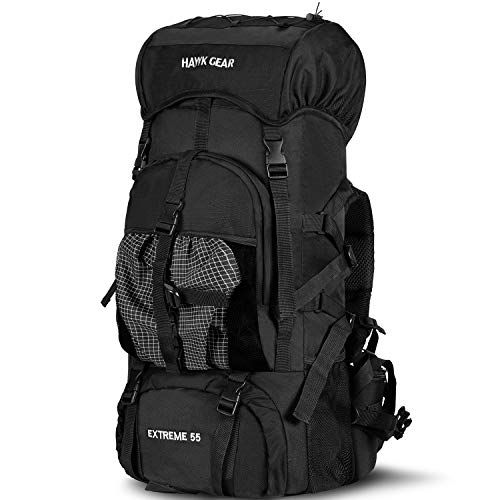 【新品】[HAWK GEAR(ホークギア)] バックパック 55L 防水 大容量 レインカバー ザック 長期旅行 防災 災害 bafdfb66
