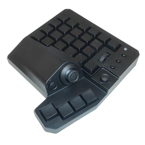 [MH-Device] MH-Zeta ジョイスティック・ホイール付き47キー片手ゲーミングキーボード 片手 キーボード 左手キーボード(左手用-黒)★m 274a041f