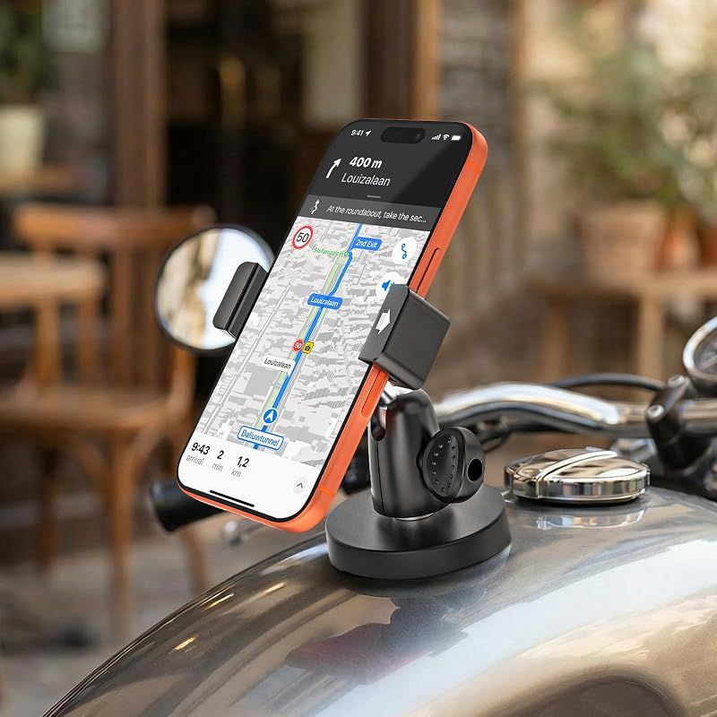 【新品】 【傷防止・超強磁力】 Wukanleng マグネット バイク スマホホルダー 燃料タンクに取り付 バイク 携帯ホルダー【あらゆる金属表面に適用可能】強力保護 N55磁石【全金属製】落下防止 防振 振動防止 振動吸収 ガッチリ固定 360°調整可能 高