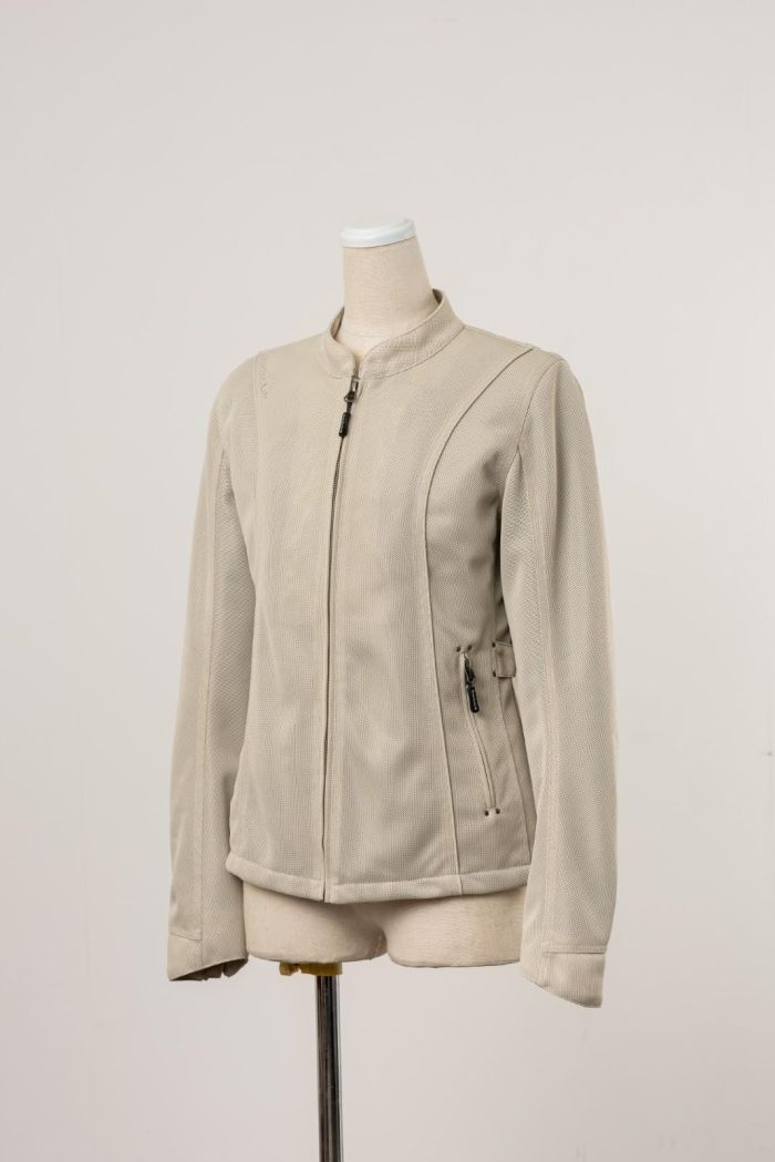 【新品・4営業日で発送】ジェーアンブル ROJ125 スタイルアップメッシュジャケット IVORY L サイズ:L カラー:アイボリー