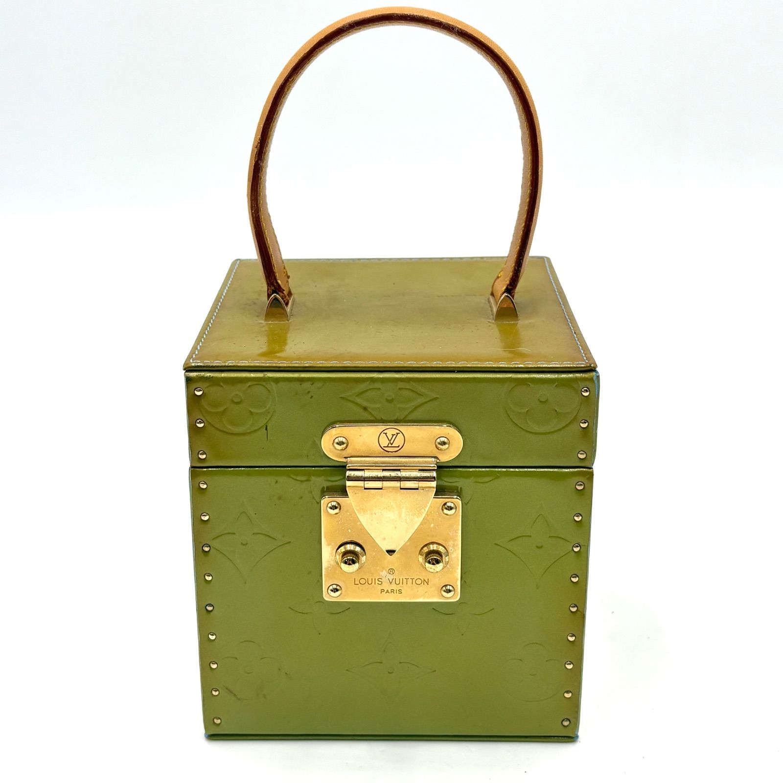 LOUIS VUITTON ルイヴィトン ブリーカー ヴェルニ モノグラム バニティバッグ ハンドバッグ M91003 グリーン