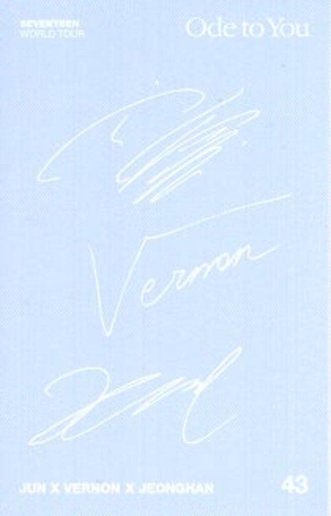 SEVENTEEN 2019 ODE to You IN SEOUL JEONGHAN/JUN/VERNON