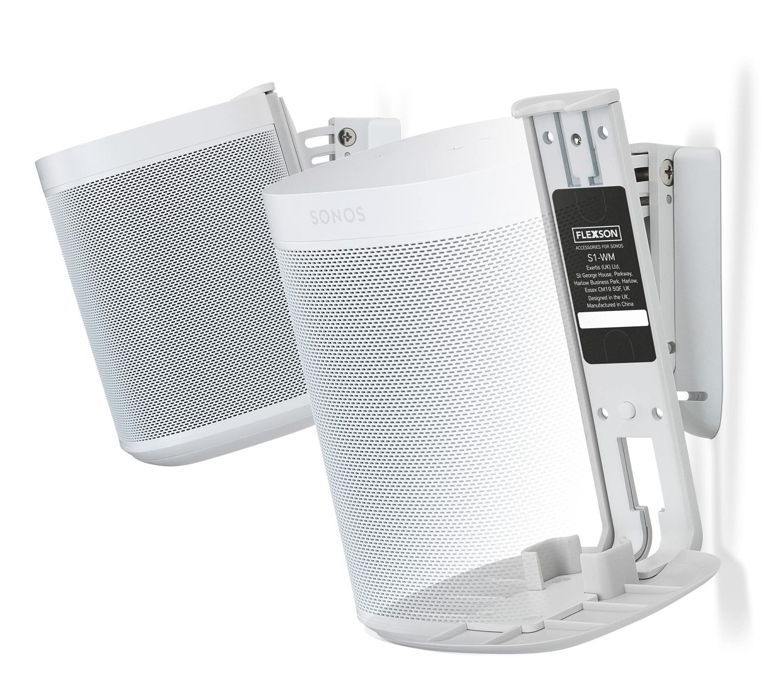 新品 Flexson ウォールマウント Sonos One 用 - 1 組 (ホワイト)