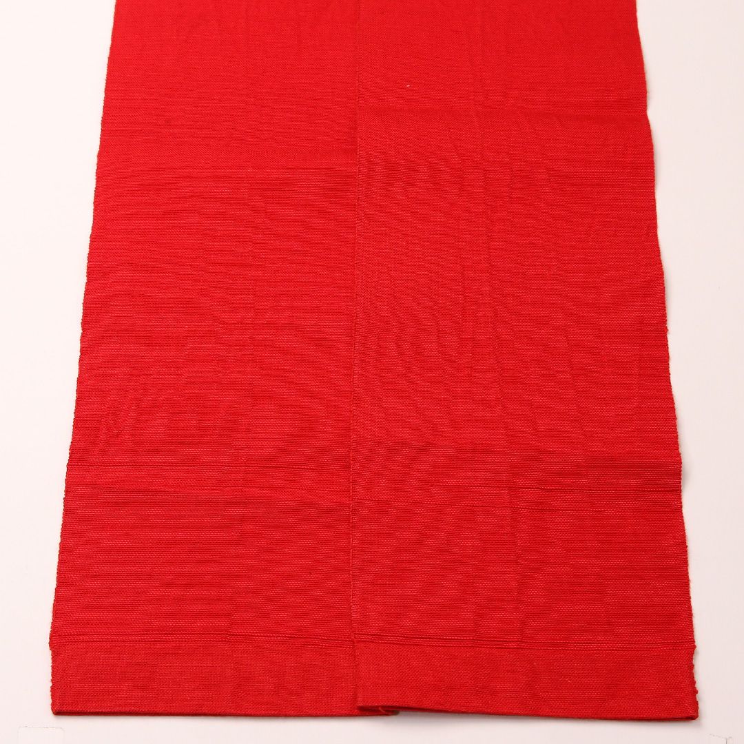 お買い得品！半幅帯 帯丈320cm 正絹 全通 単衣帯 カジュアル 無地 赤系 1247-00737 6,986円