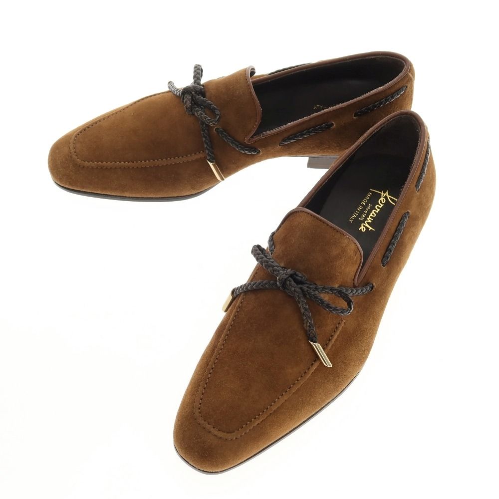 FERRANTE ブラウン スエード タッセル ローファー　51/2 中古】フェランテ FERRANTE スエード ローファー ブラウン【サイズ5