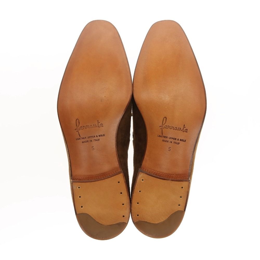 【中古】フェランテ FERRANTE スエード ローファー ブラウン【サイズ5】【メンズ】 中古】フェランテ FERRANTE スエード ローファー ブラウン【サイズ5