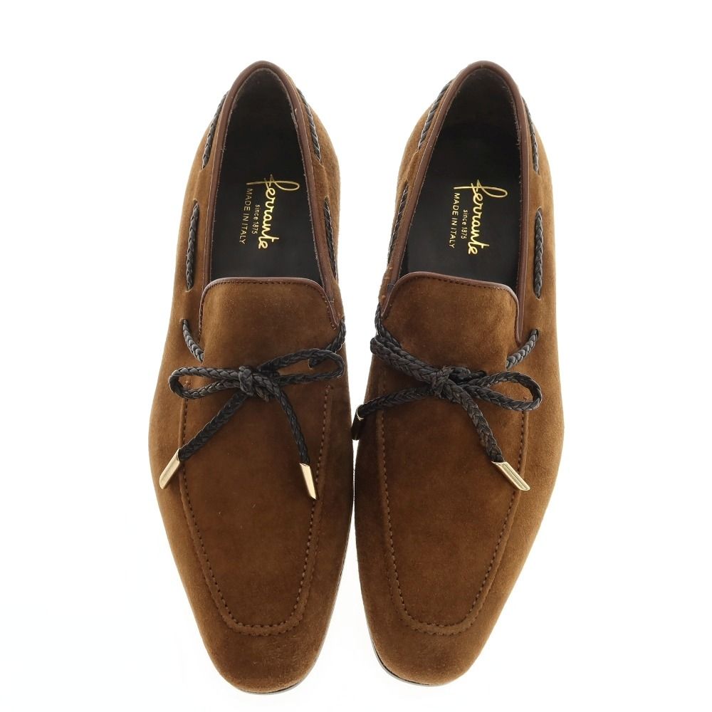 中古】フェランテ FERRANTE スエード ローファー ブラウン【サイズ5