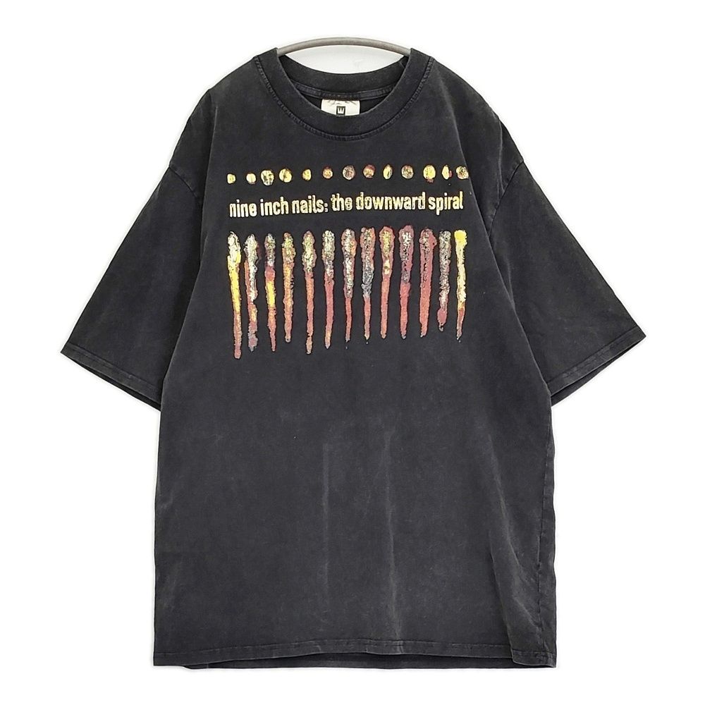 Nine Inch Nails the downward dpiral バンドTシャツ WINTERLAND製 サイズL 半袖Ｔシャツ カットソー ブラック メンズ ナインインチネイルズ【中古】6-0630S♪