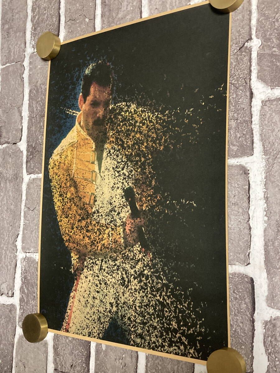 クラフト紙製 ポスター QUEEN:クイーン：フレディ・マーキュリー 42