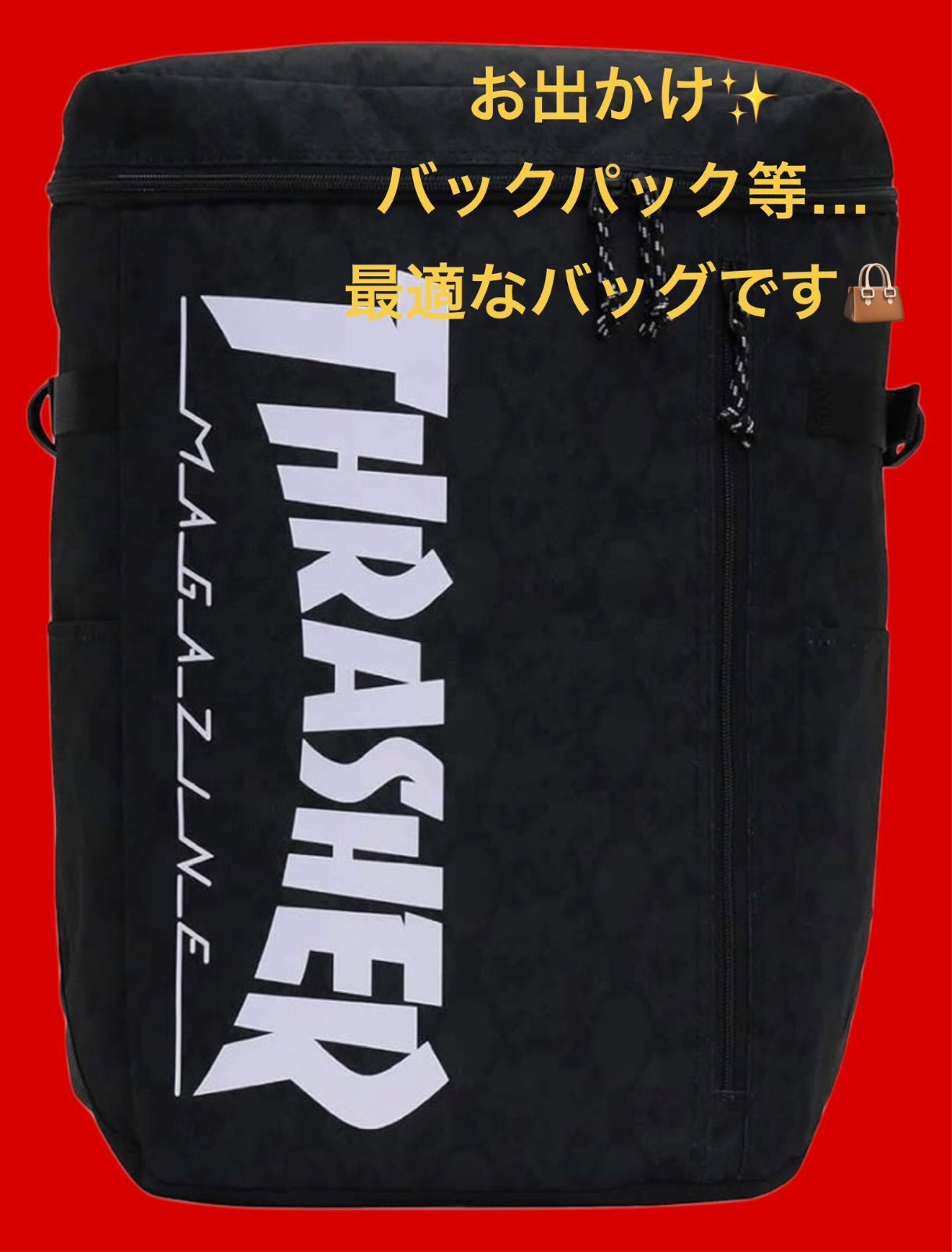【新品】THRASHER スラッシャー　リュックサック バックパック デイパック スクエア メンズ レディース 25L Benchmark THR-102 (パイソン／ホワイト) thrasher2-002