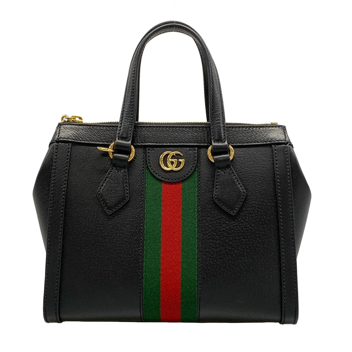 GUCCI(グッチ) ハンドバッグ美品 オフィディア 719882 黒×グリーン×レッド レザー