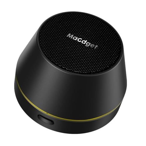 Speaker/マジェット スピーカー MagSafe対応 マグネット式 ポータブルスピーカー Bluetooth 5.3 TWS デュアル接続 ステレオ再生 マイク内蔵 TELEC認証取得済 USB Type-C 充電 (Black)mt 5b3645e7