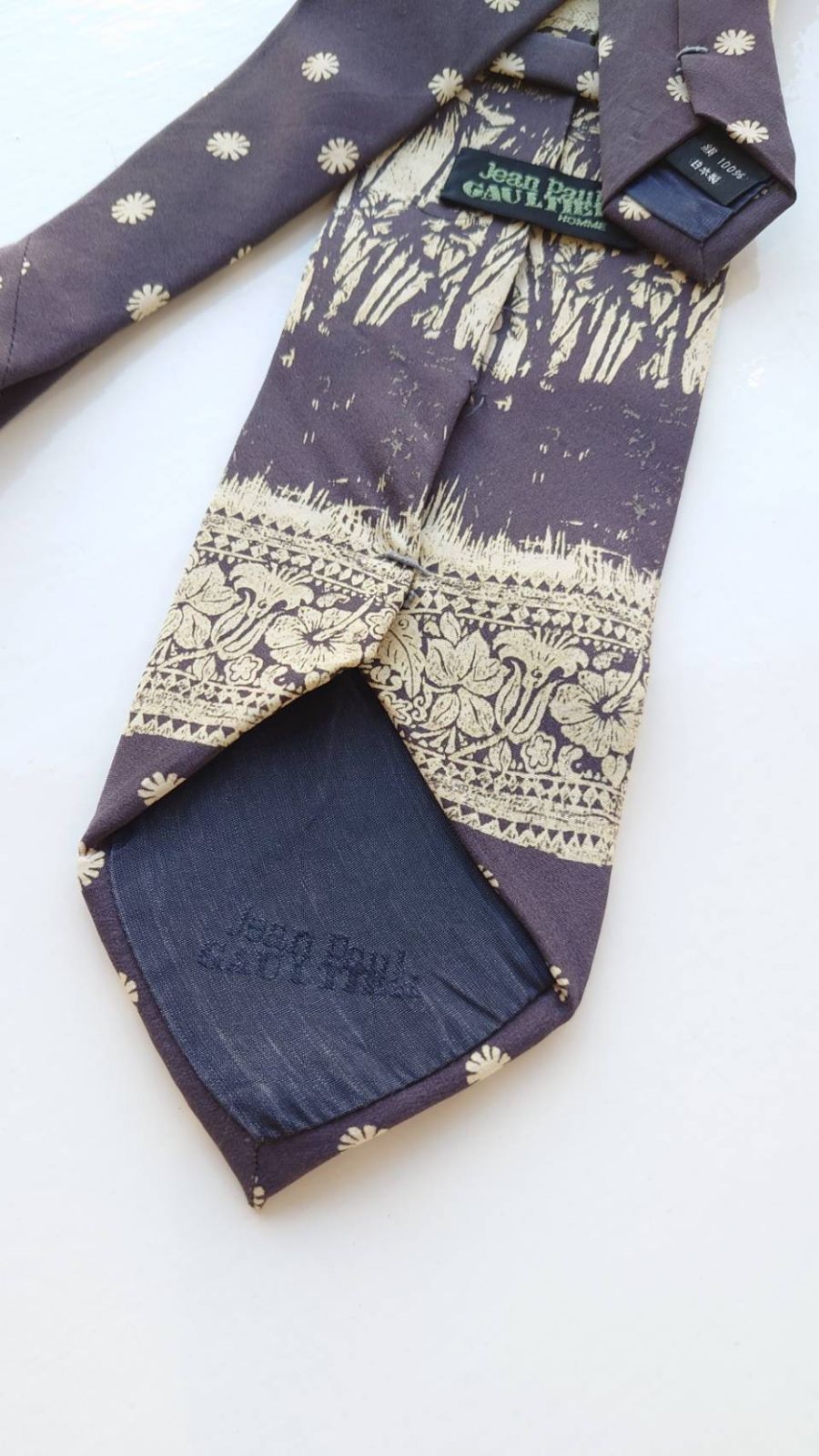 90's Jean Paul GAULTIER HOMME Palm Tree Silk Tie - メルカリ