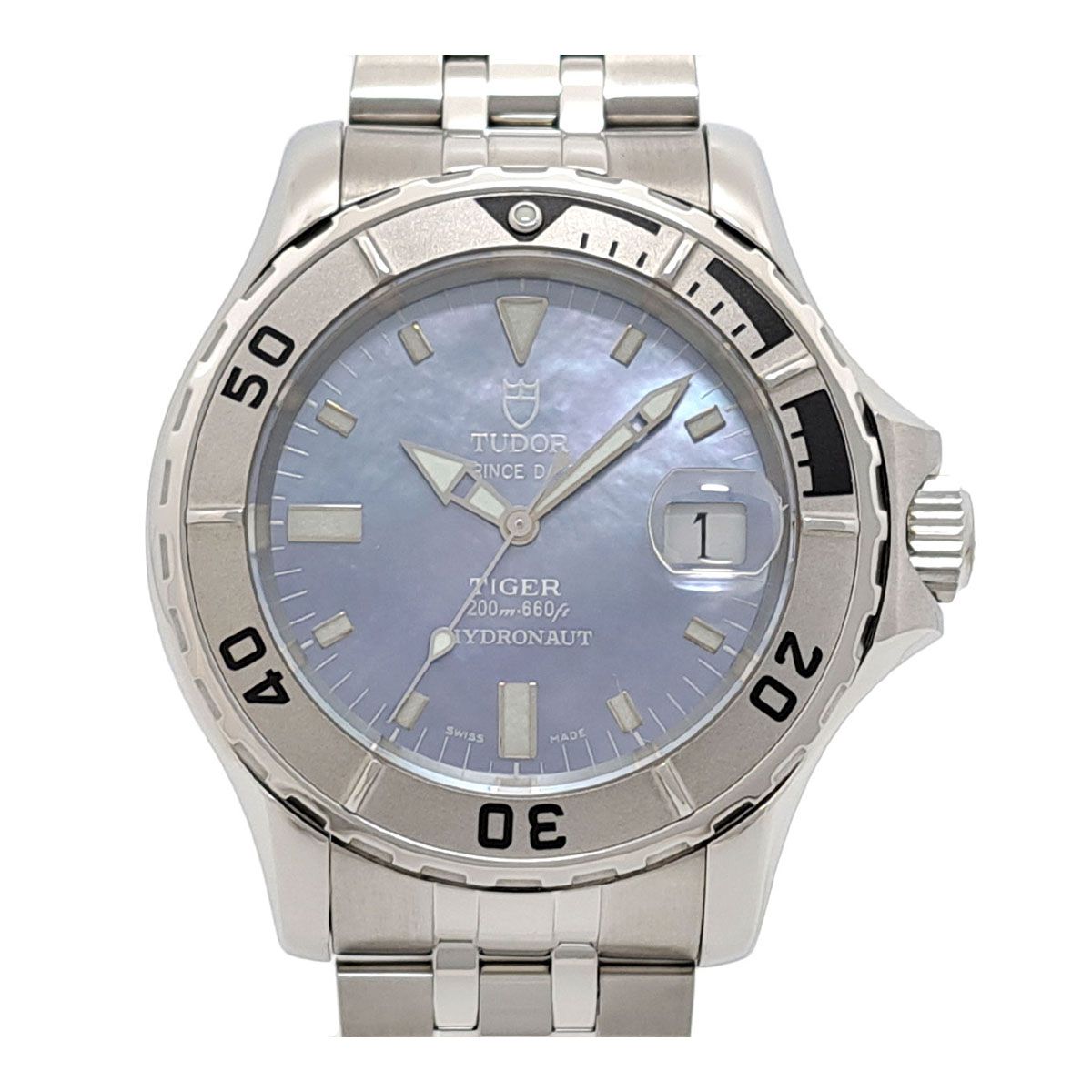 チューダー ハイドロノート ブルーシェル RARE dial Overhauled 89190P