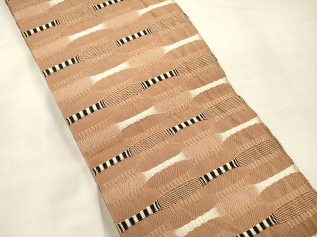 平和屋着物●半幅帯　めがね織　幾何学文　DABH5923ya 14,625円