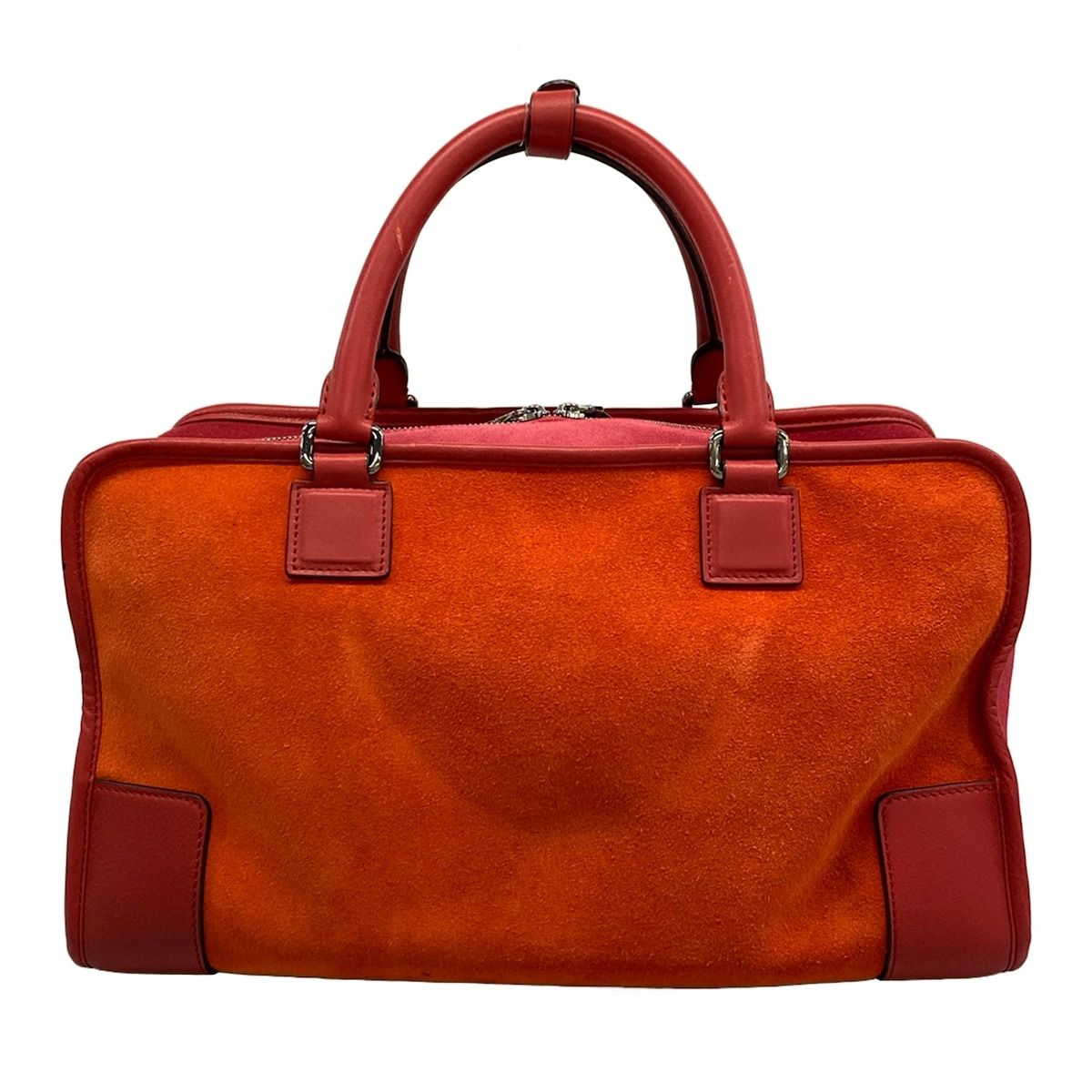 LOEWE(ロエベ) ハンドバッグ アマソナ36 レッド×ピンク レザー - メルカリ