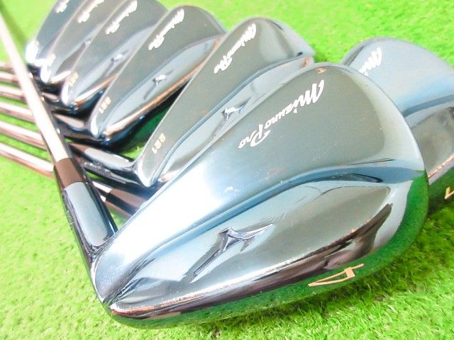中古 限定 ミズノ Mizuno Pro 221 Limited Blue アイアンセット 7本 #4-PW DG Tour Issue S200 右用