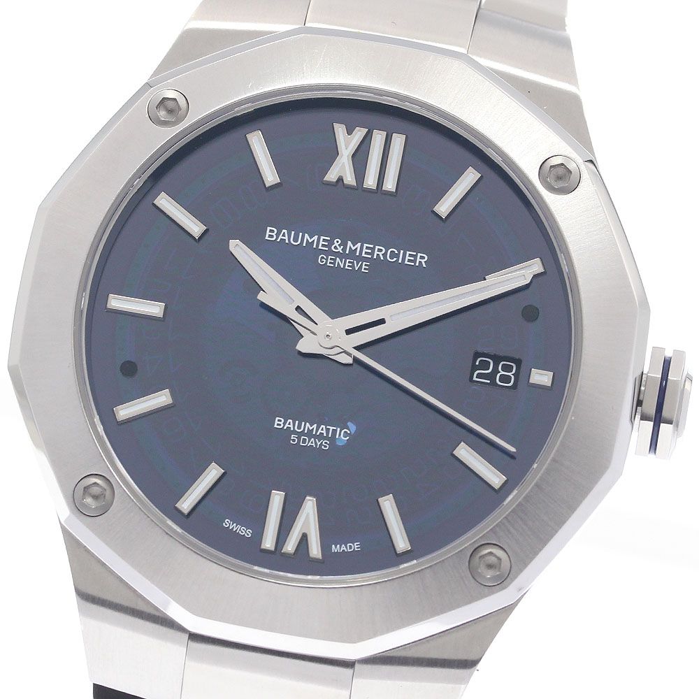 ボーム＆メルシェ Baume & Mercier 65899/M0A10616 リビエラ ボーマティック デイト 自動巻き メンズ 美品 保証書付き_962163