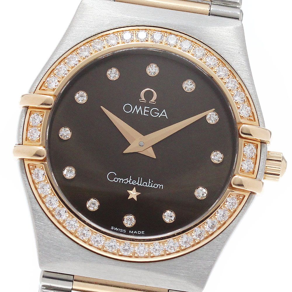 オメガ OMEGA 1358.60 コンステレーション ダイヤベゼル 12Pダイヤ クォーツ レディース 美品 _968952