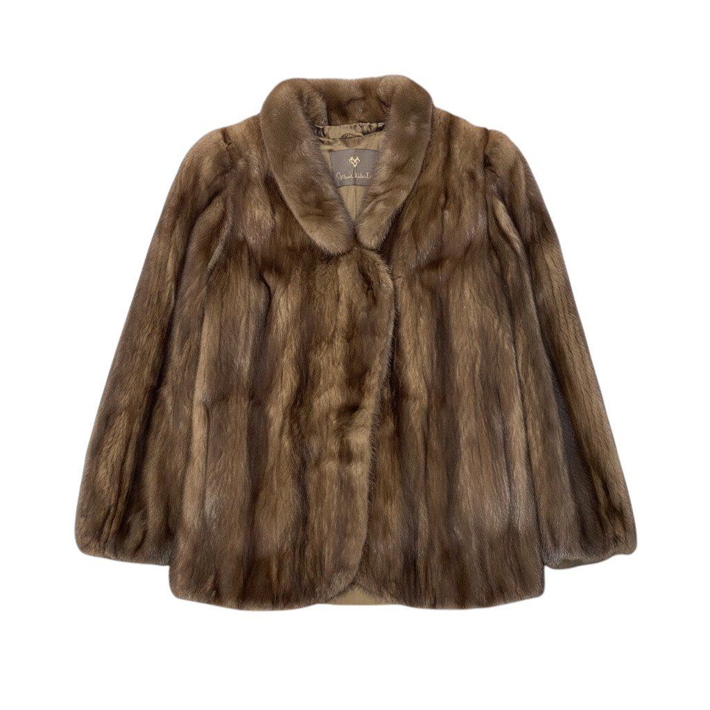 55g14 mario valentino マリオ ヴァレンティノ パステルミンク ミンクコート セミロング デザインコート F ライトブラウン ミンクファー Mink Fur Coatu02t 16,280円