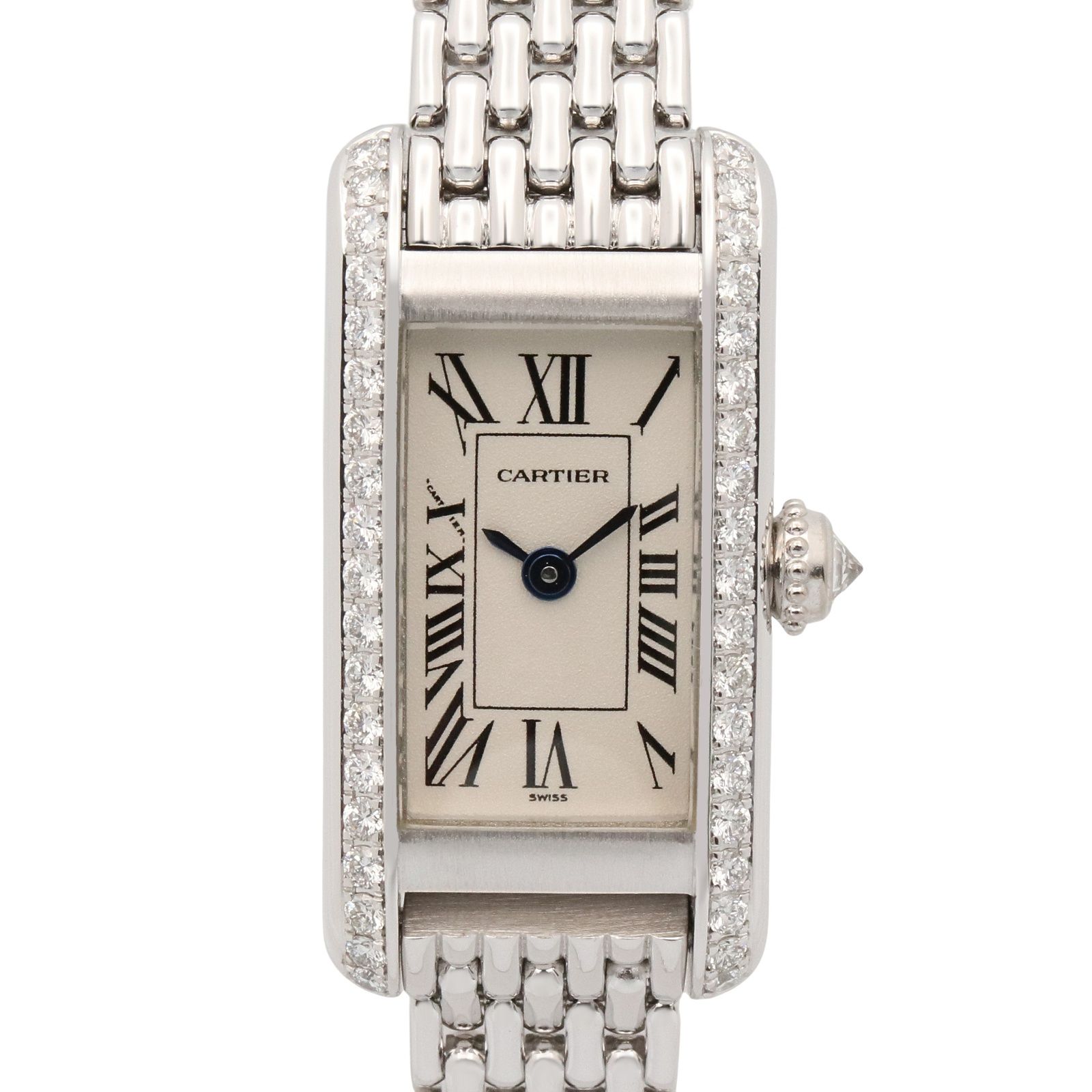 CARTIER カルティエ タンクアロンジェ サイドダイヤ 腕時計