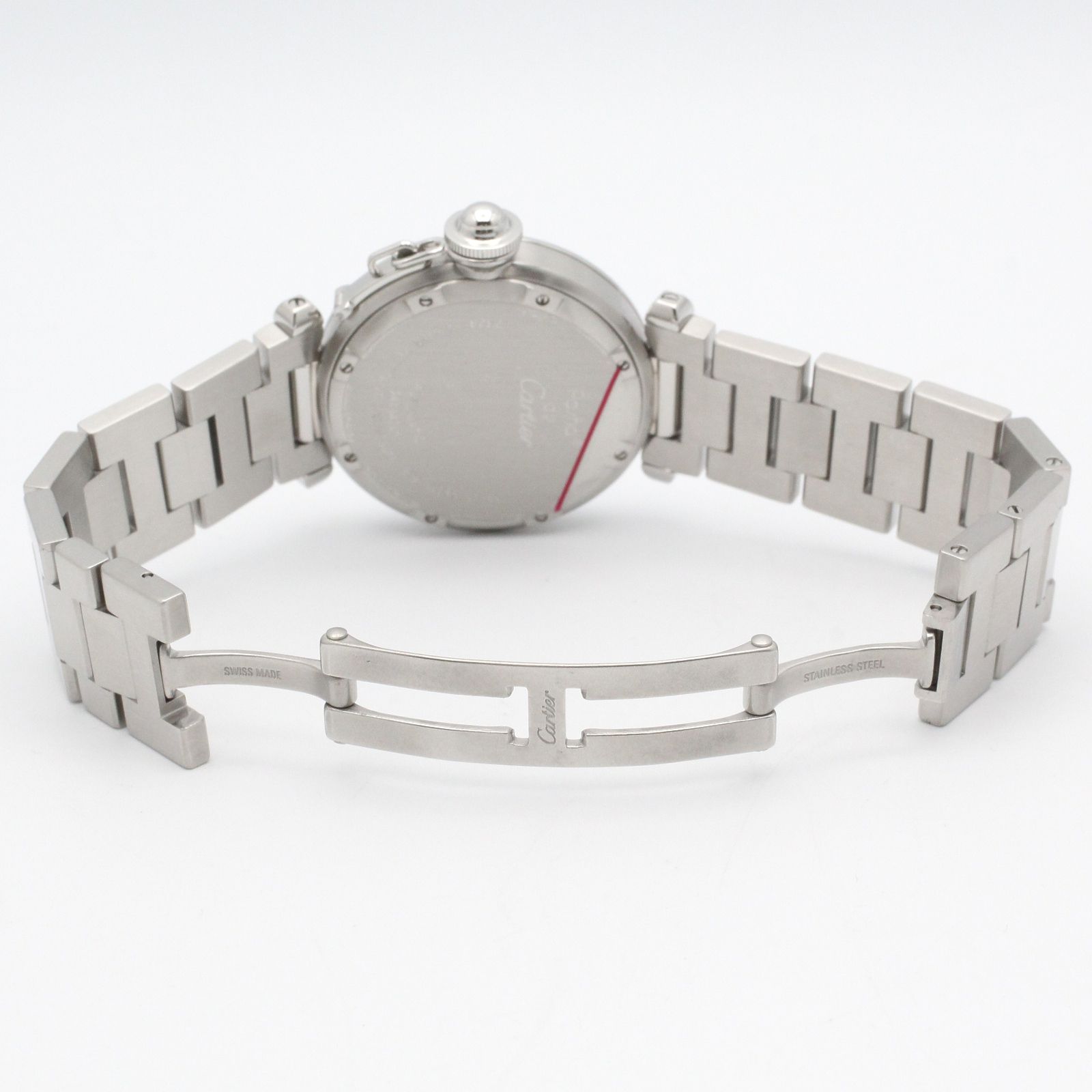 カルティエ CARTIER パシャC ボーイズ 腕時計 時計 ステンレススチール ボーイズ ホワイト系 W31074M7 【中古】 カルティエ CARTIER 腕時計 パシャC ボーイズ W31074M7 ホワイト