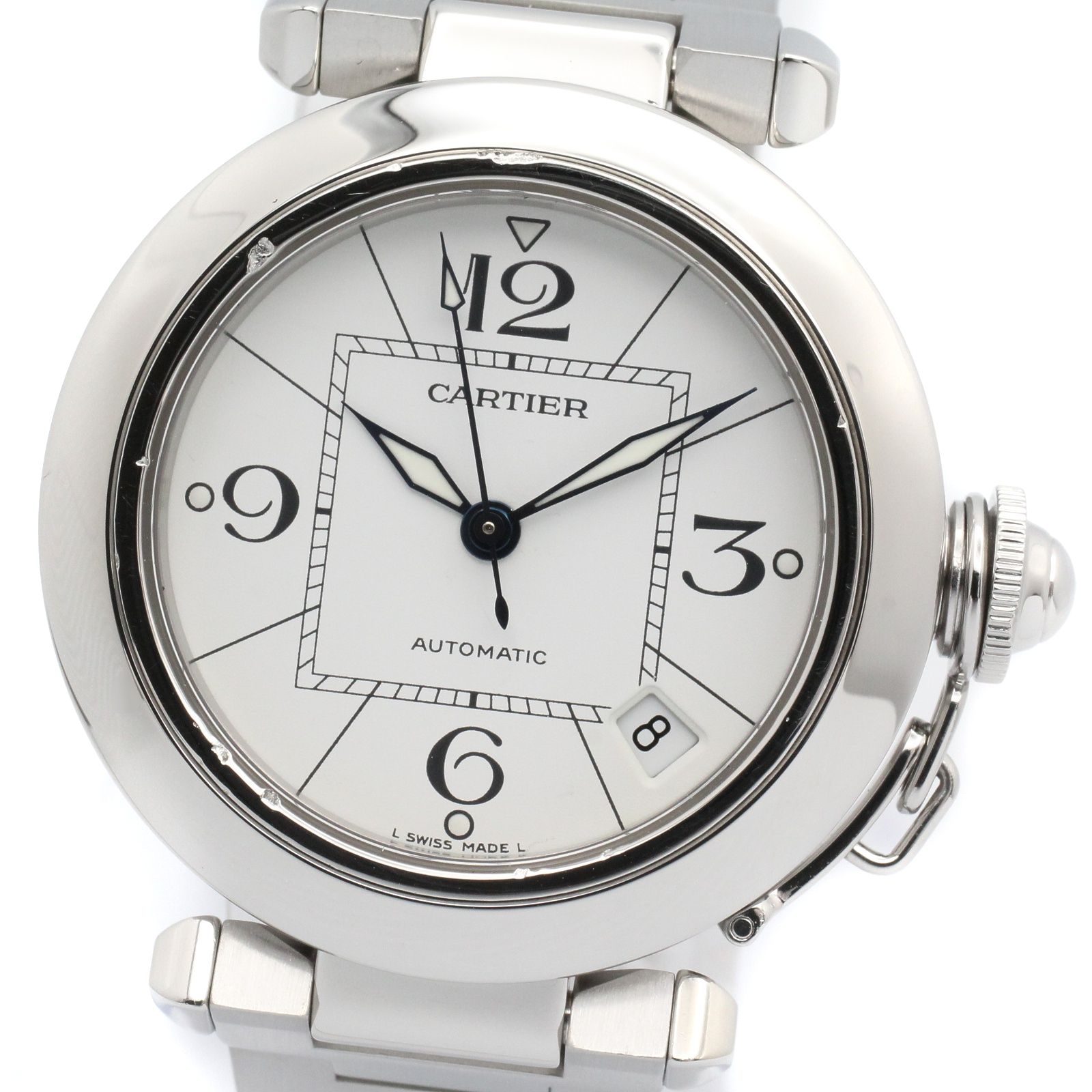 カルティエ CARTIER 腕時計 パシャC ボーイズ W31074M7 ホワイト
