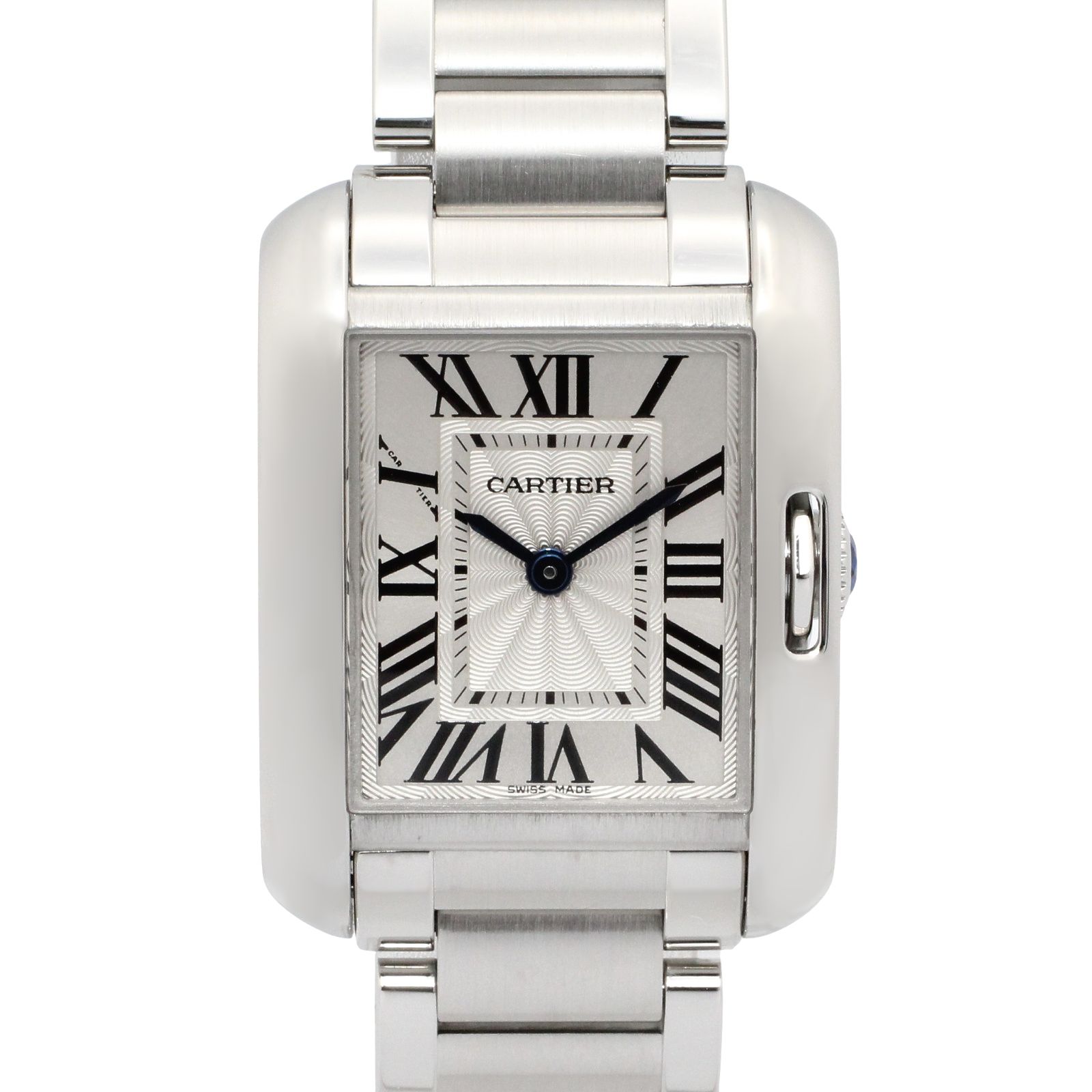 カルティエ CARTIER 腕時計 タンクアングレーズ SM W5310022 シルバー ステンレススチール タンクアングレーズ SM レディース Used A