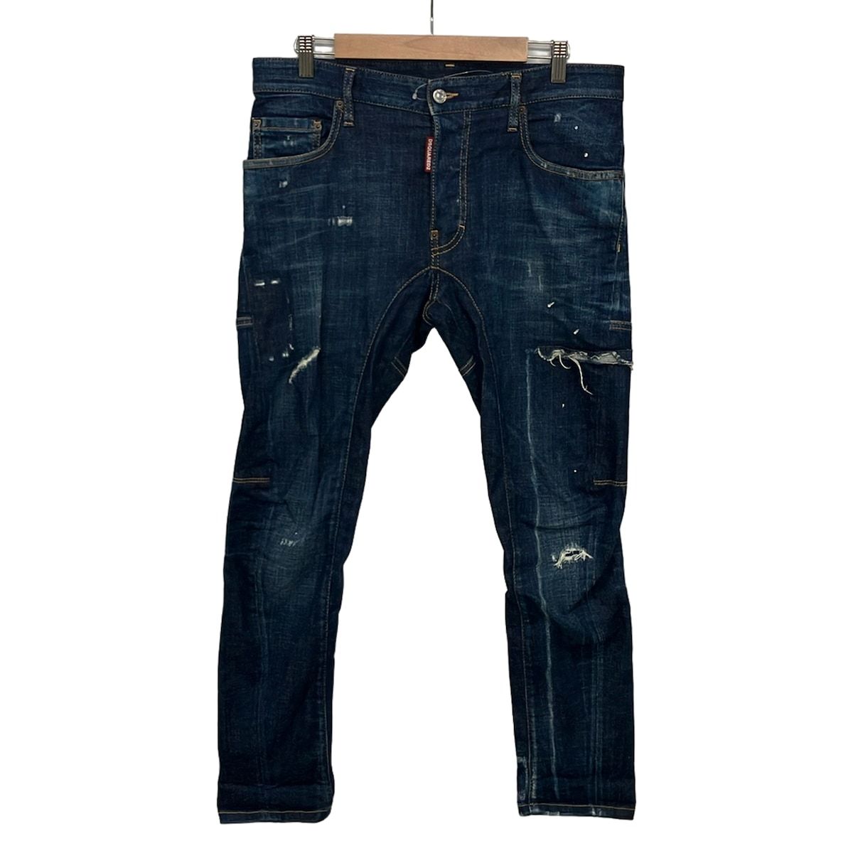 DSQUARED2(ディースクエアード) ジーンズ サイズ48 M メンズ美品 - ブルー フルレングス/ダメージ加工