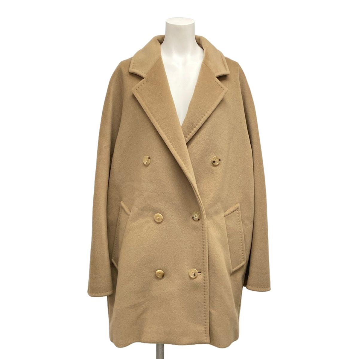 Max Mara(マックスマーラ) コート サイズ36 S レディース美品 レブス 23108602396 ベージュ カシミヤ混/秋/冬 ウール、カシミヤ